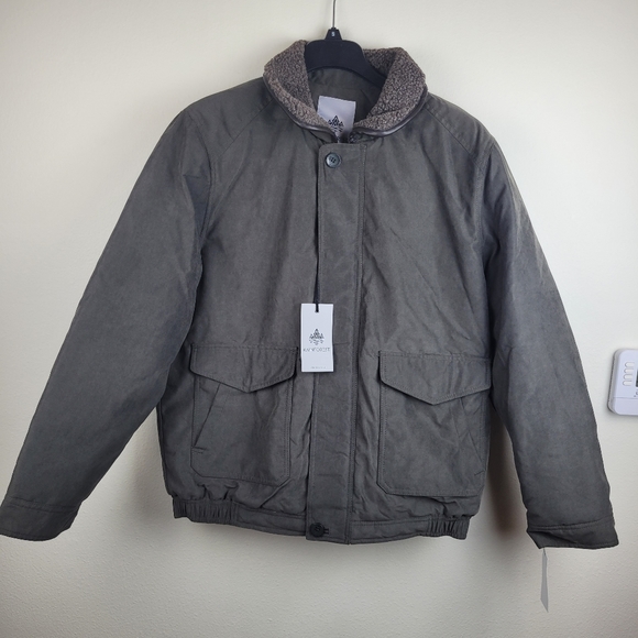 Rainforest Micro Oxford thermoluxe filled faux shearling collar